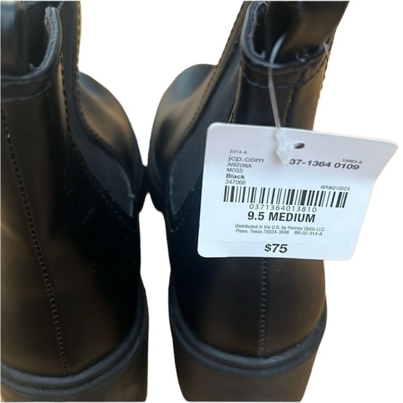 NWT ARIZONA Black Memory Foam Ankle Boots - Picture 4 of 4